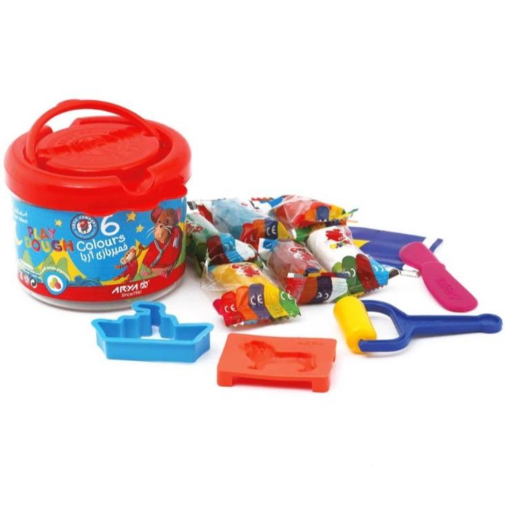 خمیر 6 رنگ سطلی 1001 آریا - 0