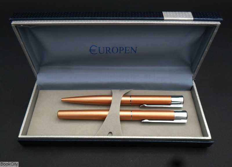خودکار و خودنویس طلایی مات گیره استیل EUROPEN Enter