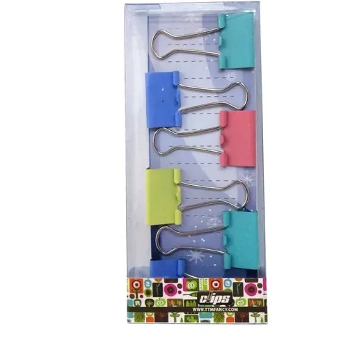 گیره دوبل 25mm رنگی 10 عددی Clips