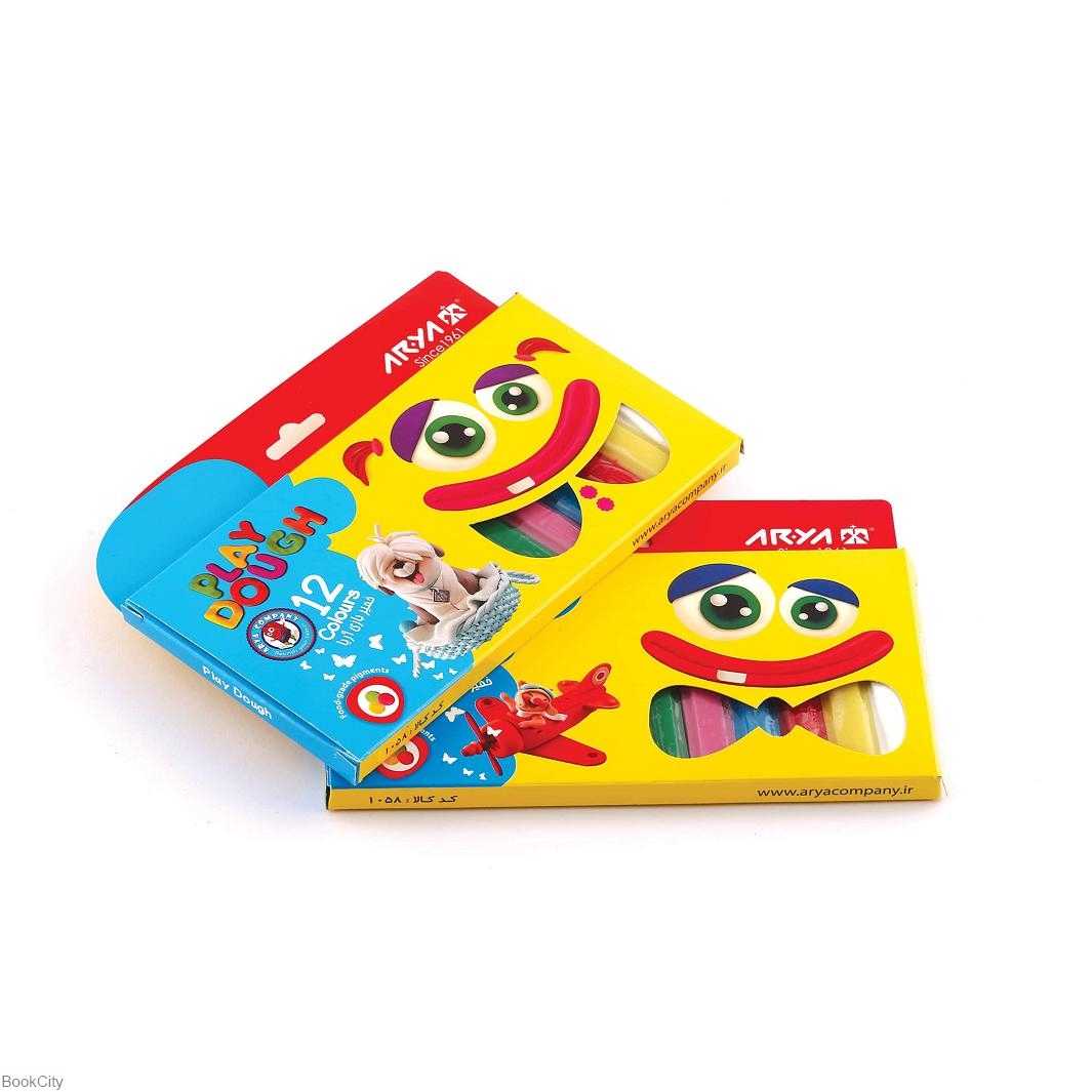 خمیر 12 رنگ مقوایی 1058 آریا - 0