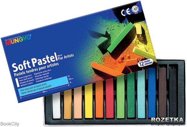 پاستل گچی 12 رنگ MUNGYO Soft Pastel MP12 - 0