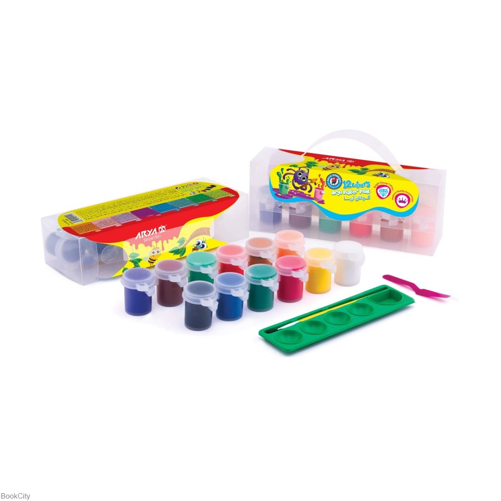 گواش 12 رنگ بزرگ طلقی 4016 آریا - 0