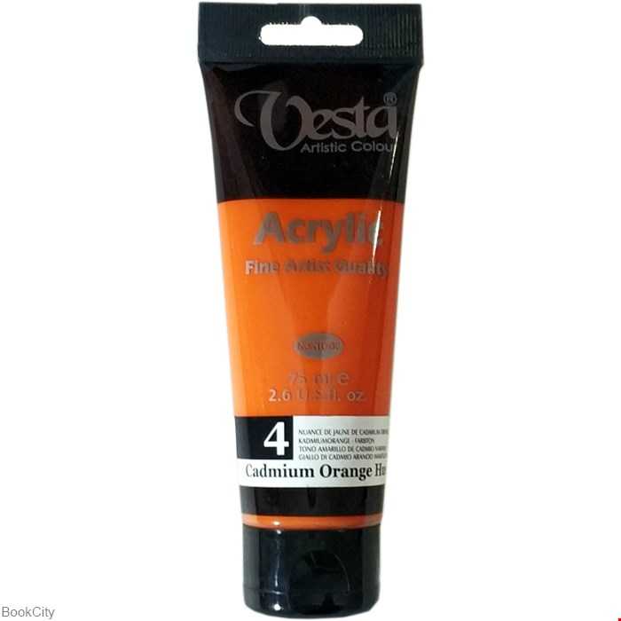 رنگ آکریلیک Vesta 75ml Cadmium Orange Hue 4 - 0