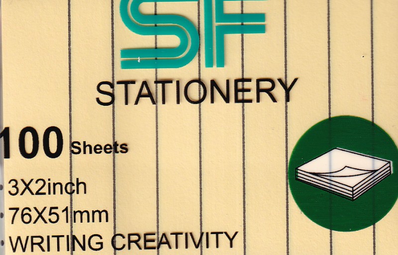 یادداشت چسب‌دار 100 برگ 51×76 پاستلی خط‌دار SF309
