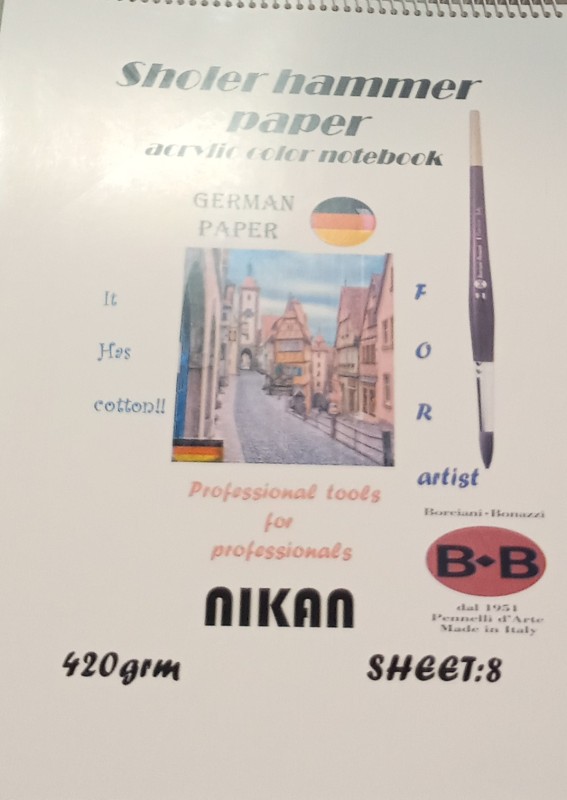 دفتر آکریلیک NIKAN Schoellershammer Pape 420gr A3 - 0