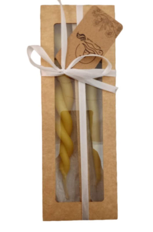 شمع 2 عددی پیچ و ساده Sahere Candles