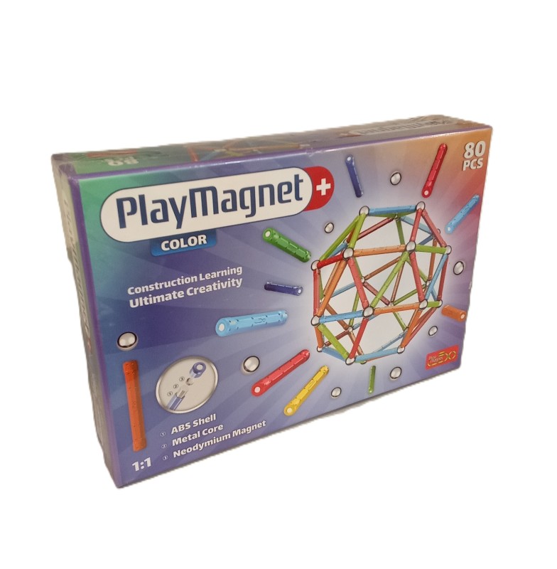 آهنربا آموزشی مگ پلاس تیپ دو 80 تکه Play Magnet Color