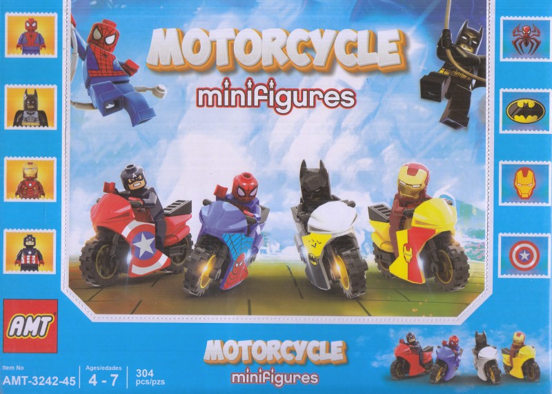 ساختنی مینی فیگور موتورسوار AMT 3242-3245