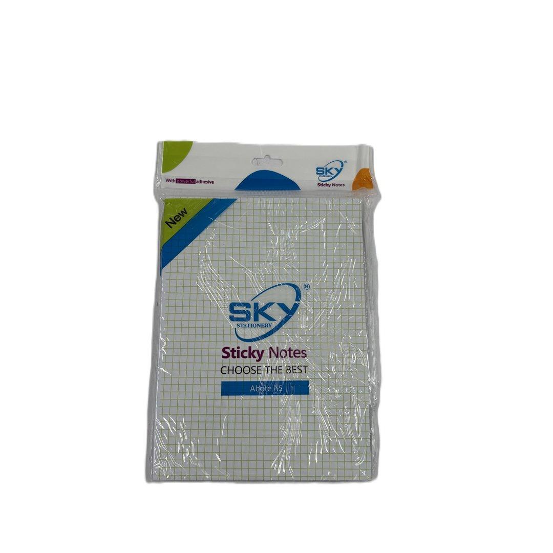 یادداشت چسب‌دار 100 برگ A5 شطرنجی سفید SKY 1084