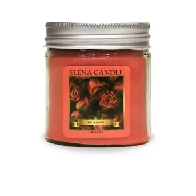شمع شیشه‌ای 120gr رایحه رز قرمز RedRose - 0