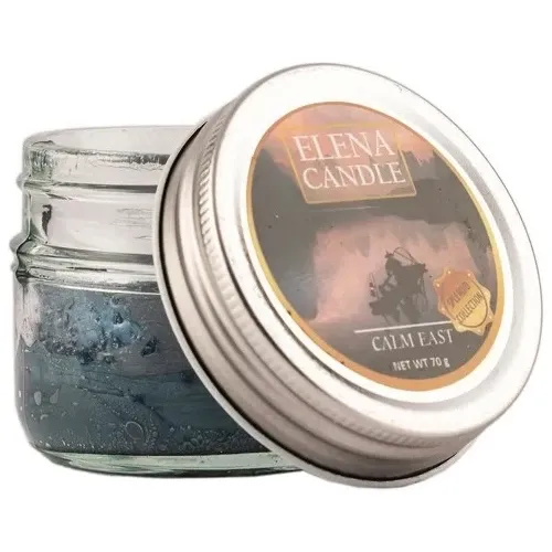 شمع شیشه‌ای 70gr رایحه شرق آرام Calmeast - 0