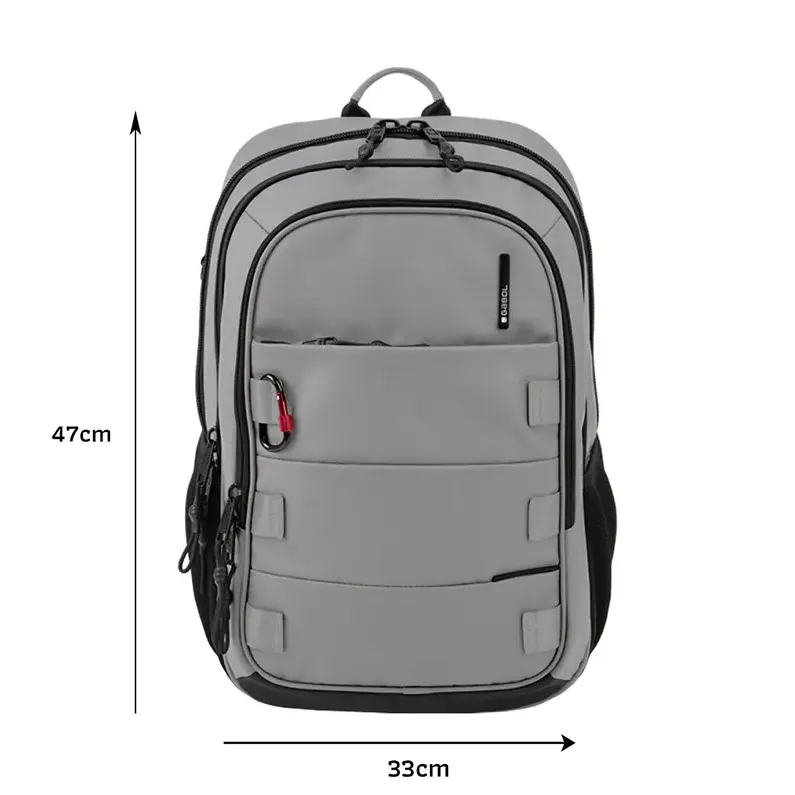 کوله‌پشتی لپ‌تاب 3 زیپ 15.6 اینچی طوسی GaBoL 414593016 Disk