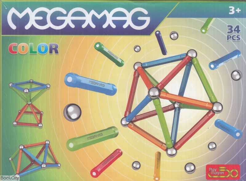 آهنربا آموزشی 34 تکه تیپ یک رنگی Play Magnet 2261 - 0