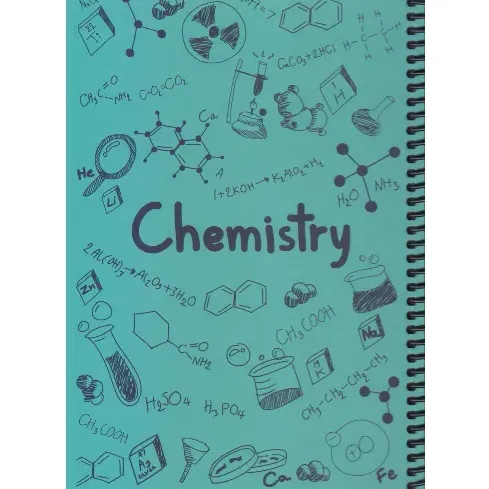 دفتر 100 برگ سبز سیمی وزیری dotnote Chemistry