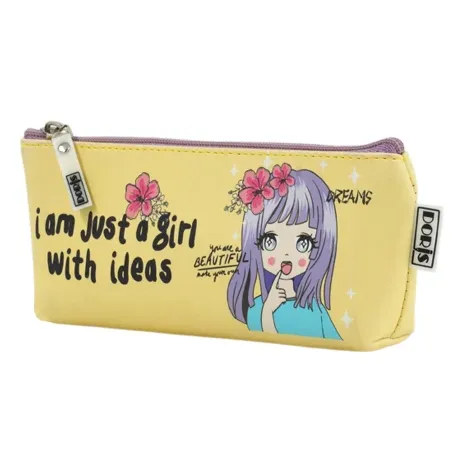 جامدادی تک زیپ طرح 4 دخترانه DORIS