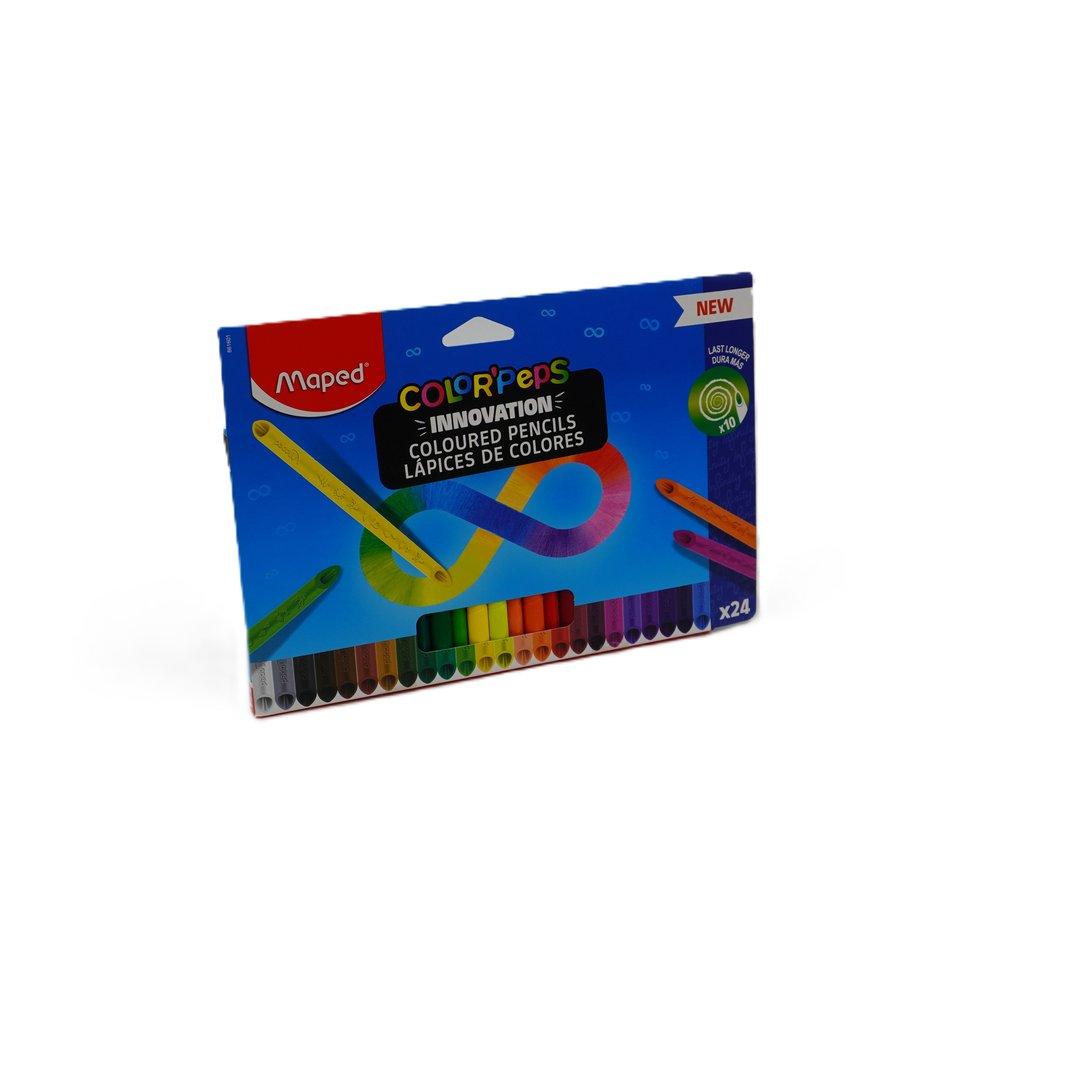 مداد رنگی 24 رنگ مقوایی Maped 861601 Infinity