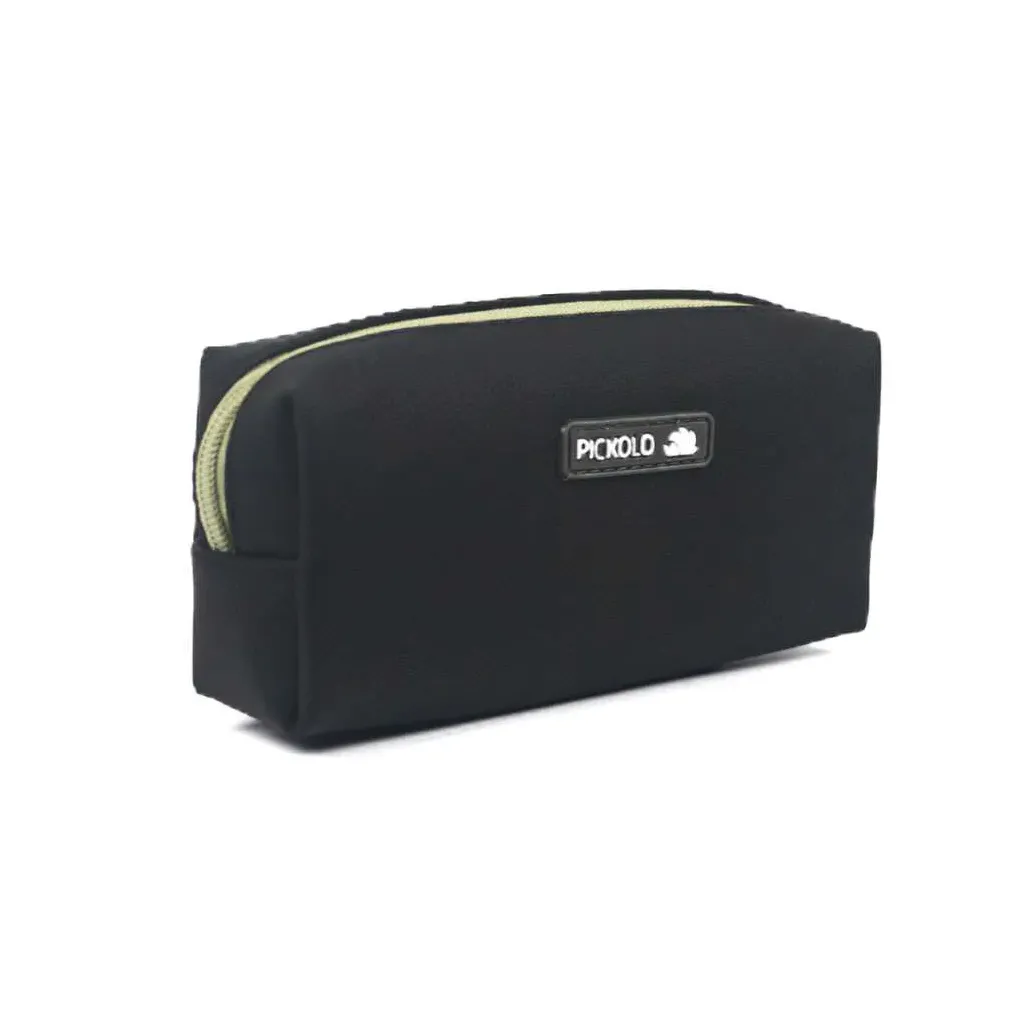 جامدادی تک زیپ چرم مشکی مینیمال PICKOLO SPC08