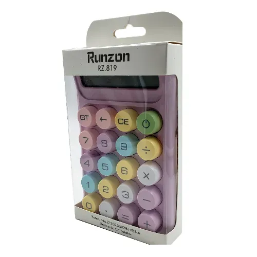 ماشین حساب 10 رقمی بدنه رنگی پاستلی Runzon RZ819 - 0