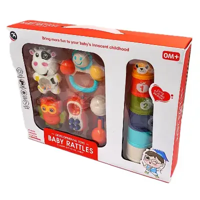 ست جغجغه و برج هوش BABY RATTLES BM1004 - 0
