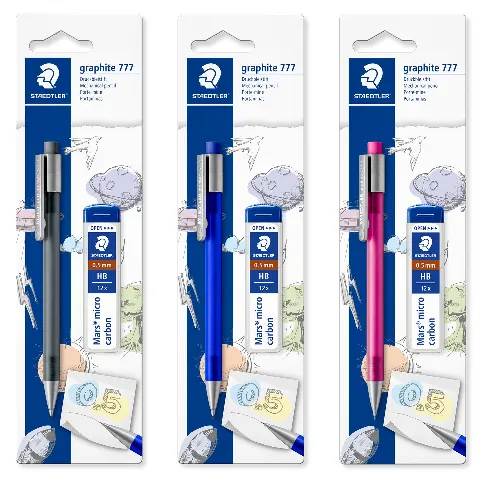 ست اتود و نوک اتود 0.5mm بدنه رنگی STAEDTLER 7775 Graphite