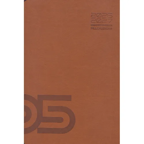 سررسید 1405 قهوه‌ای (1 روزه ترمو رقعی شومیز pill)