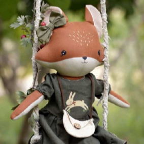 عروسک 35 سانتی روباه با جعبه ترنج