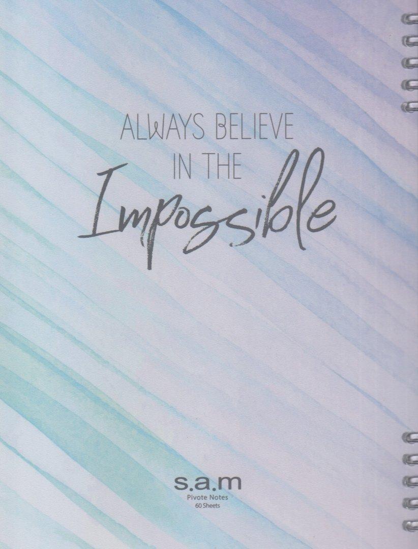 دفتر 60 برگ آبی سیمی وزیری sam p.p - 0